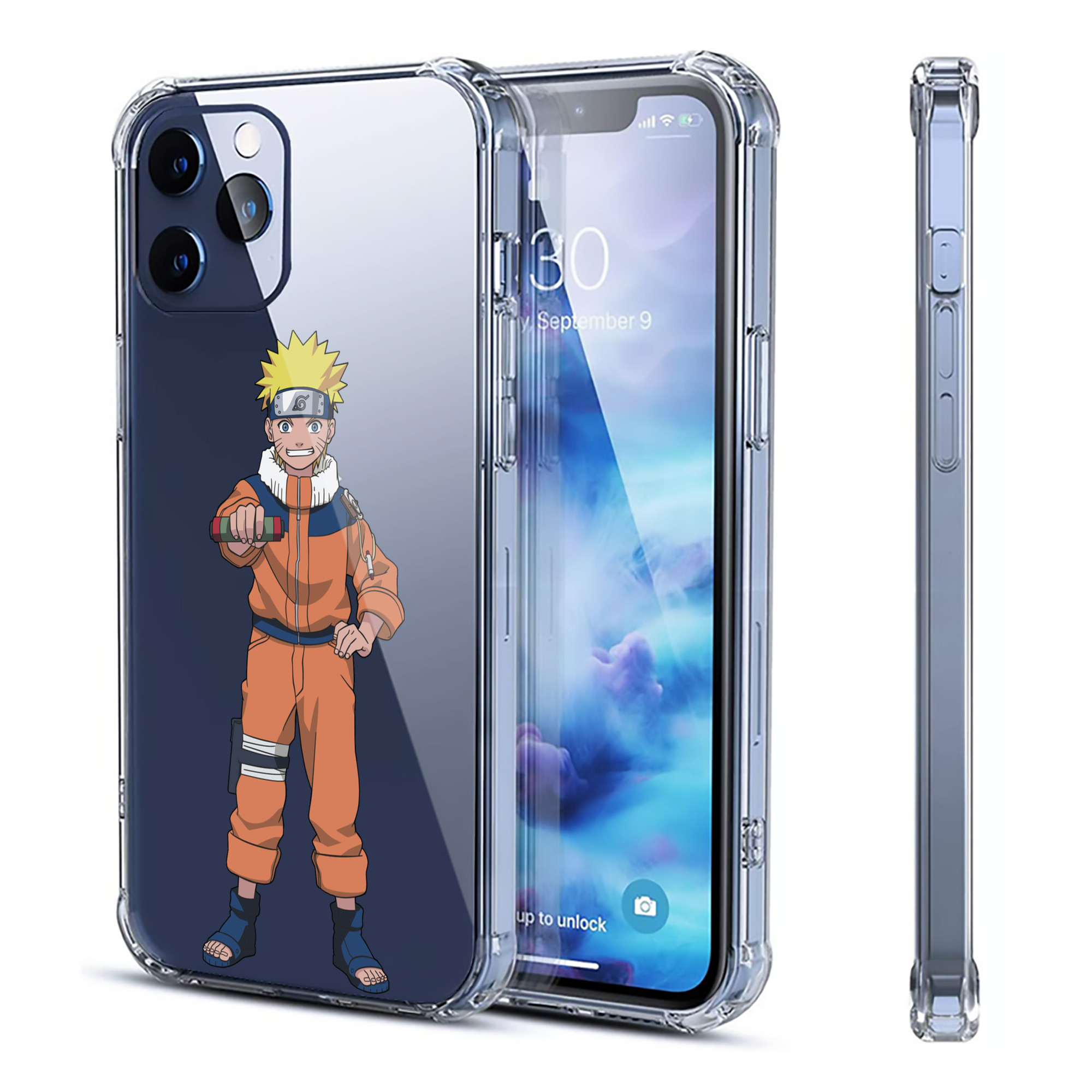 （画像用） NARUTO -ナルト- うずまき ナルト Uzumaki Naruto 【iPhone 12シリーズ対応】透明スマホケース（クリアソフトケース）